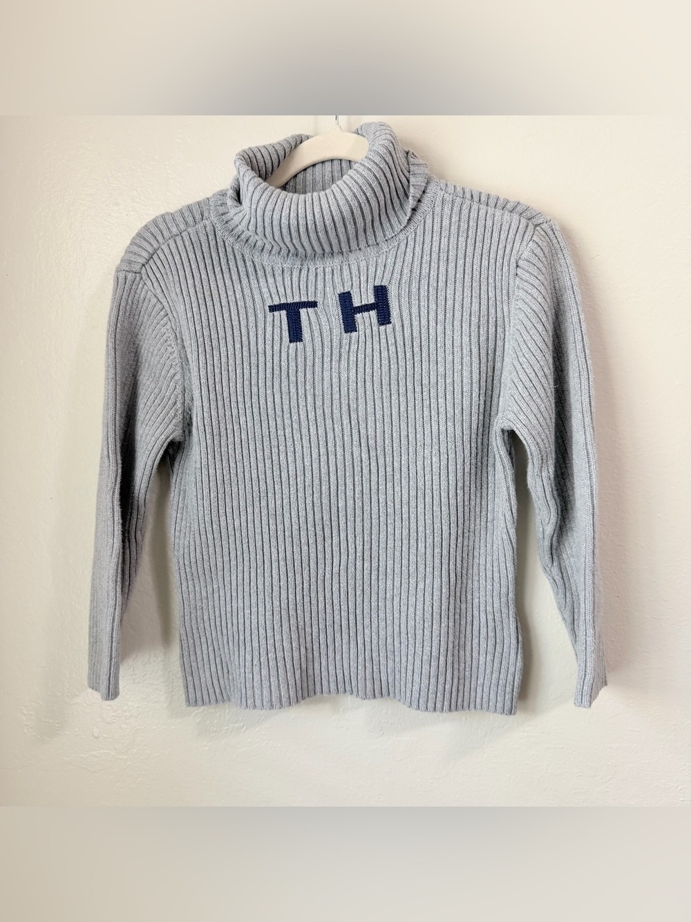 Vintage Tommy Hilfiger "TH" Ribbed Turtleneck Sweater Tommy Jeans size M preppy